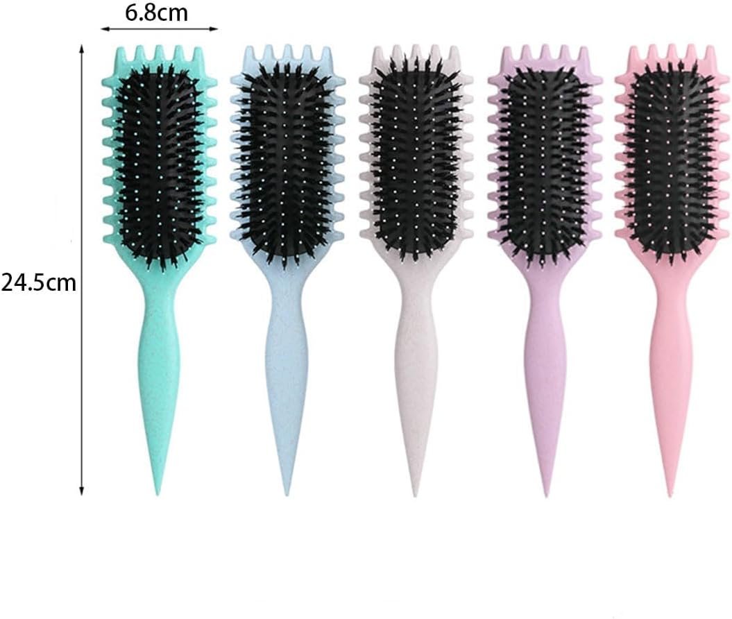 Curl brush 24.5 cm long, 6.8 cm wide, assorted colours