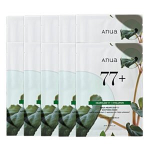 Anua Heartleaf 77% Soothing Sheet Mask 10 Pack – Calming Korean Sheet Masks