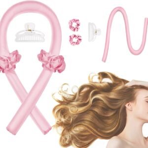 CORATED heatless curling rod headband set with claw clip and scrunchies