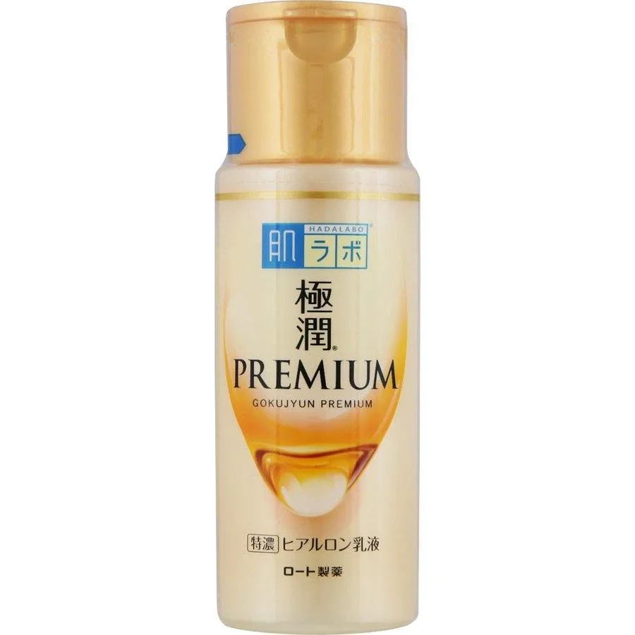 Hada Labo Gokujyun Premium Hyaluronic Milk 140ml Japanese milky lotion pump bottle