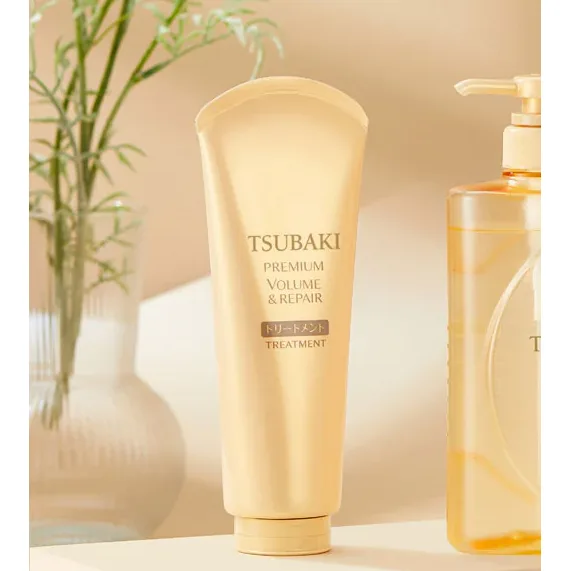 Tsubaki Premium Volume and Repair Hair Pack 160g Japanese camellia hair treatment tube – view 3