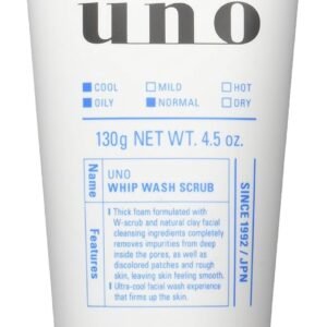 UNO Whip Wash Scrub 130g – Japanese Scrub Face Wash for Men